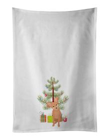 NEW Chihuahua Fawn Christmas Kitchen Towel Set of 2 White Dish Towels Decorative Bathroom Hand towel for Hand, Face, Hair, Yoga, Tea, Dishcloth