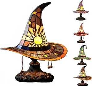 Witch Hat Lamp, Spooky Fun For Small Witches, Handmade Witch Hat Shaped Decoration For Bedroom Party Decorations(Purple) (Option: Yellow)