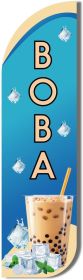 Boba Windless Flag For Advertising (Option: Boba No Hardware-Boba Hardware)