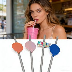 Silver Drinking Straw 8pcs-5155 (Option: 6926398655155)