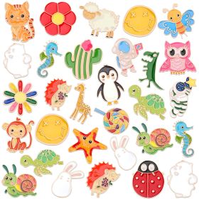 60Pcs Enamel Pins, Cute Funny Enamel Lapel Pins Bulk Set Cartoon Brooch Pins Button Badges For Backpacks Clothes Bags Hats Accessories, 30 Styles (Option: 60pcs)