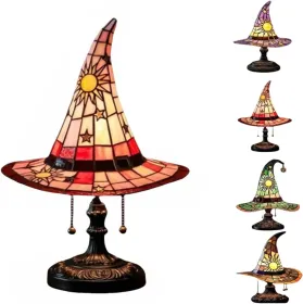Witch Hat Lamp, Spooky Fun For Small Witches, Handmade Witch Hat Shaped Decoration For Bedroom Party Decorations(Purple) (Option: red)