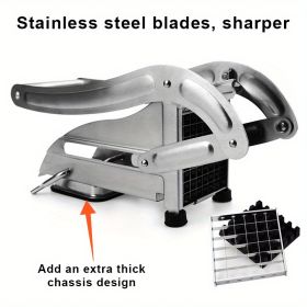 1pc French Fry Cutter; Commercial Restaurant French Fry Cutter Stainless Steel Potato Cutter Vegetable Potato Slicer With Suction Feet Cutter Pot (Style: Potato Slicer (2nd Generation))