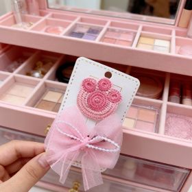 Paw Bow Hairpin Set-Pink 9627 (Option: 6926398659627)